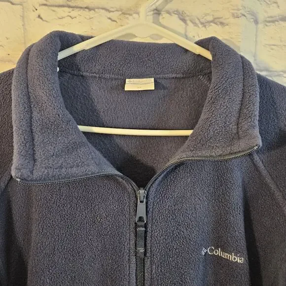 Columbia Fleece Jacket Full Zip Blue Men's Size 3X Outerwear Relaxed - Picture 2 of 5